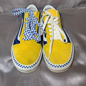 Yellow and blue vans
